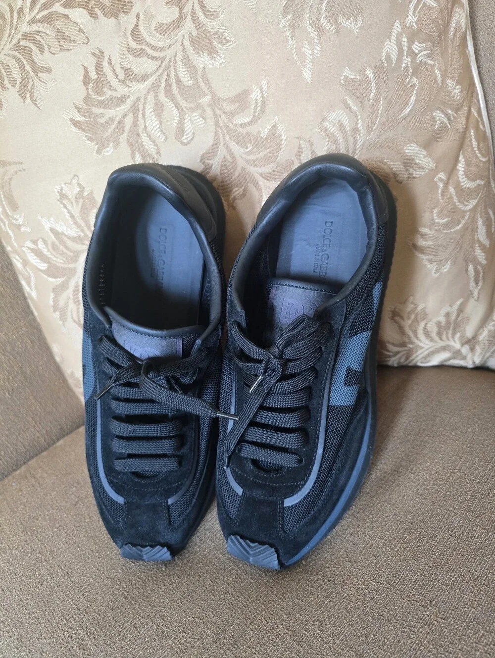 Dolce & Gabbana Mixed-Material DG CUSHION Sneakers Size 10